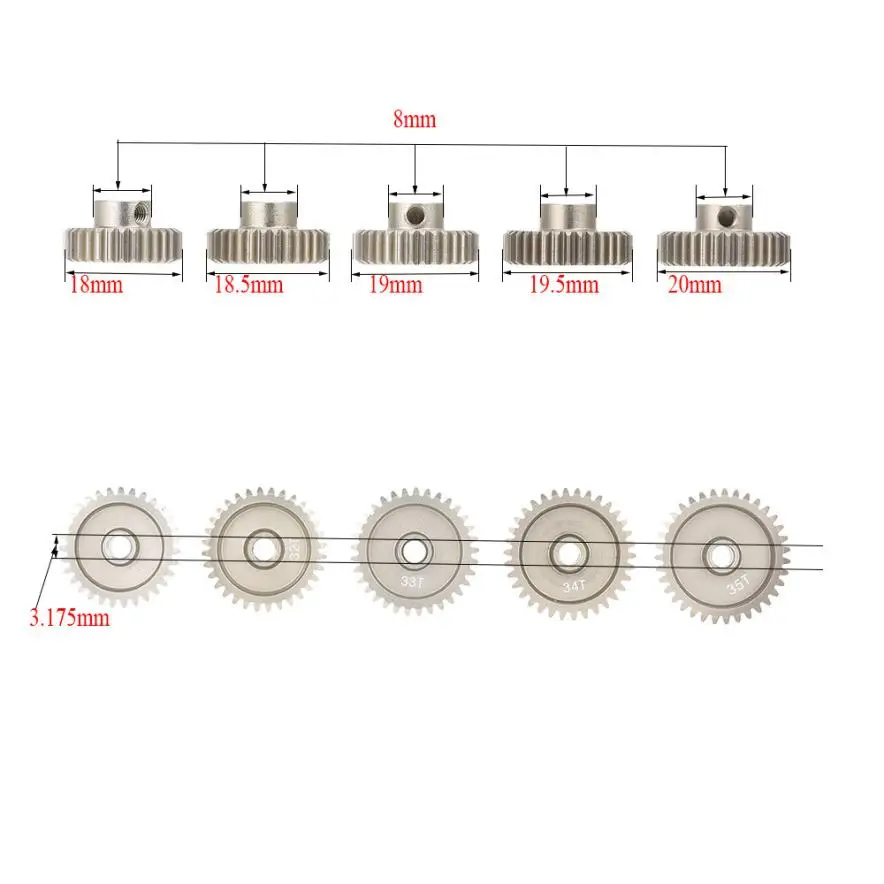 GoolRC 48DP 31T 32T 33T 34T 35T Шестерня мотора комбо набор для 1/10 RC автомобиля щеткой бесщеточный мотор 11 Aug