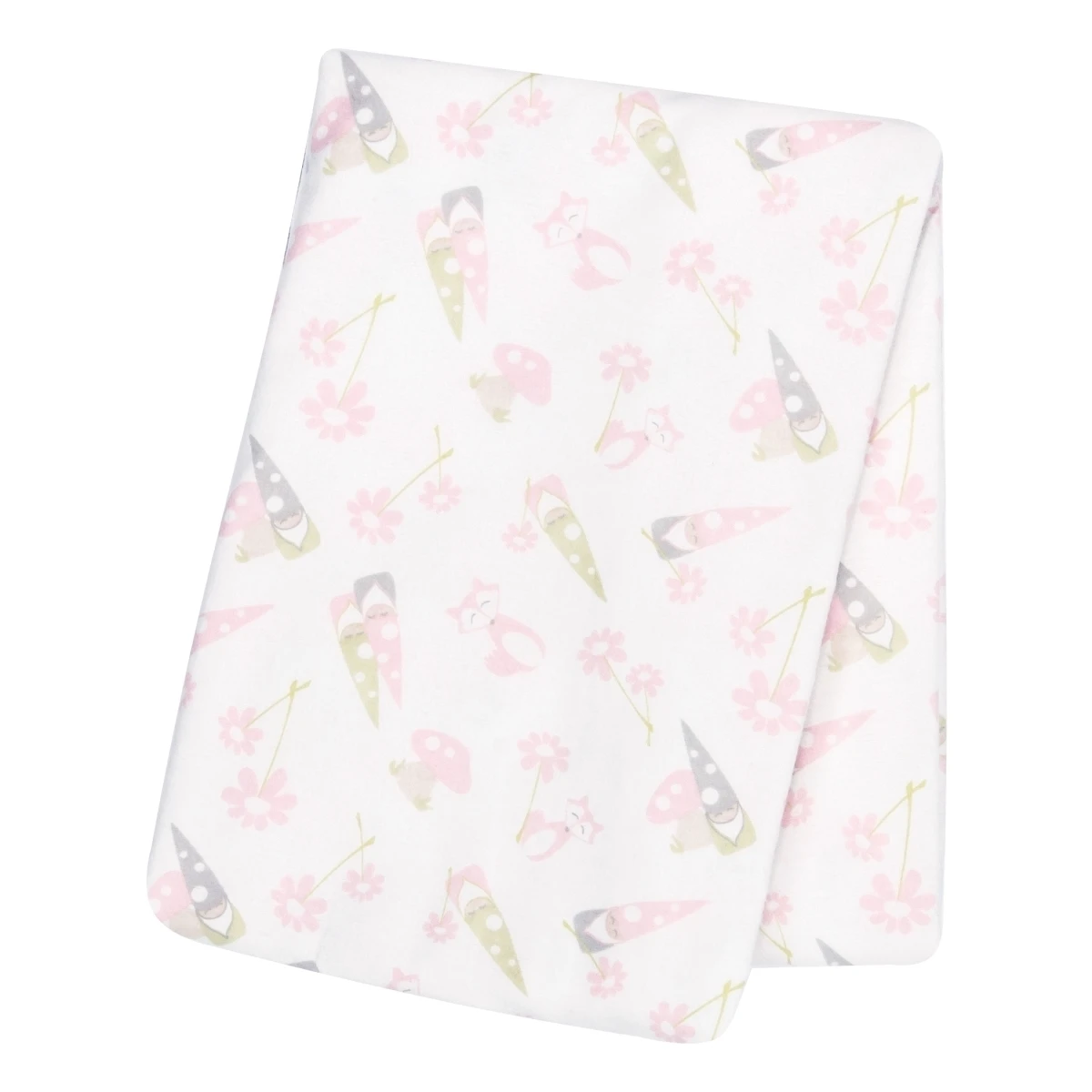 Trend Lab 101511 Garden Gnomes Flannel Swaddle Blanket (1)