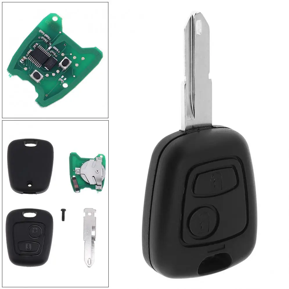 

2 Buttons Keyless Uncut Flip Remote Key Fob with PCF7961 Chip and NE73 Blade for Peugeot 206 Models