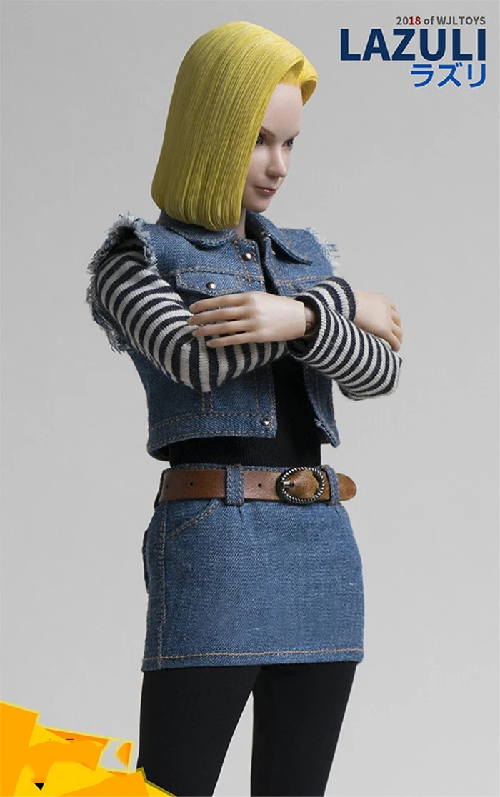 Collectible TY-007 1/6 Dragonball Android 18 LAZULI PVC Cosplay Anime Naruto 12'' Female Action Figure Movable for Fans Gifts