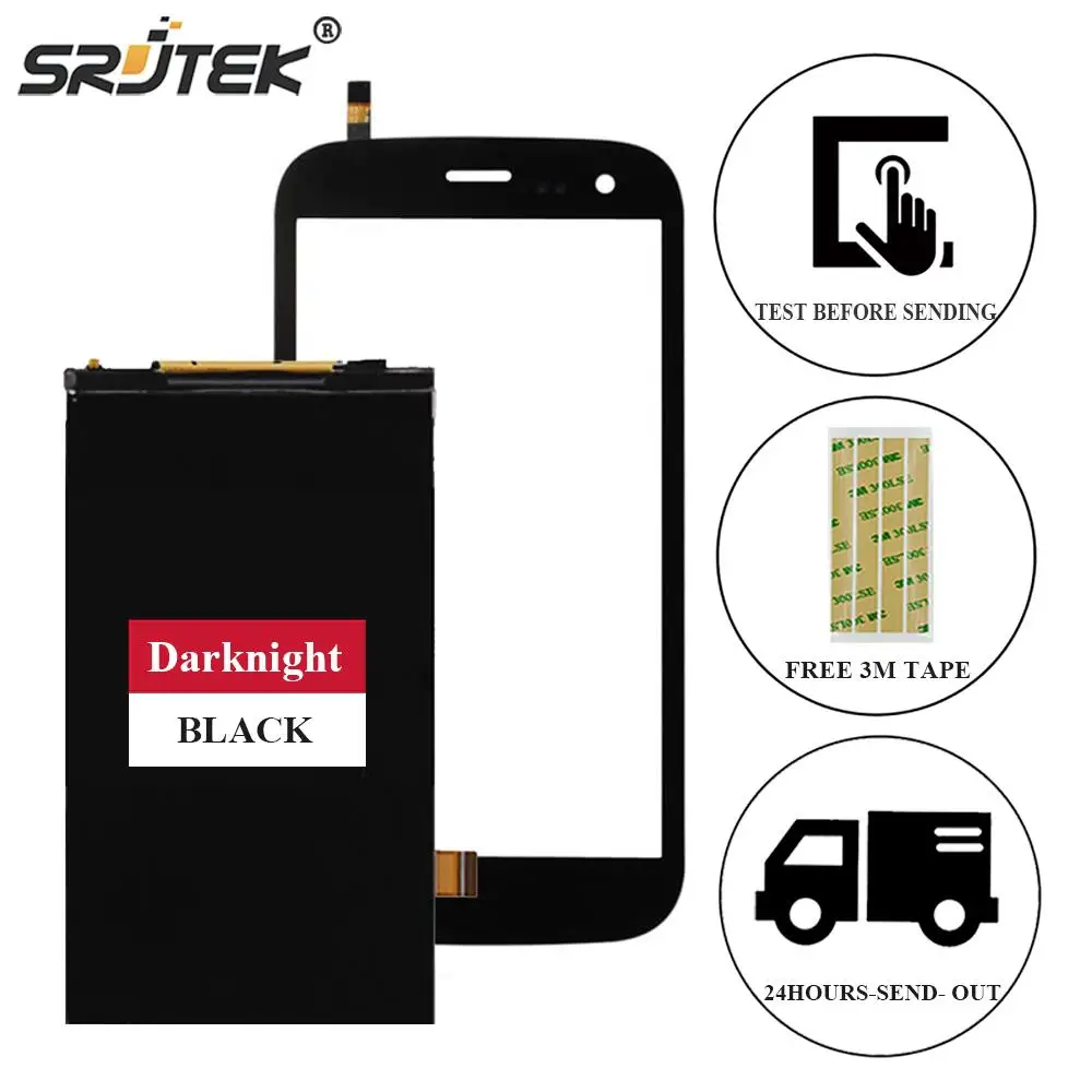 

Srjtek For Wiko Darknight 1 pcs LCD Display Matrix + 1 pcs Touch Screen Digitizer Replacement 5.0'' For Wiko Darknight LCD
