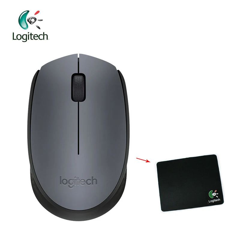 Беспроводная мышь logitech M170 2,4G с разрешением 1000 точек/дюйм, нано-приемник для ПК, Поддержка игр, официальная проверка, бесплатный подарок