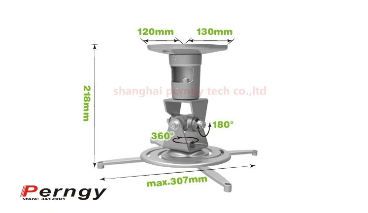 D-mount DL-PM3S алюминиевый Универсальный потолочный кронштейн для проектора 10 кг полный поворот на 360 градусов