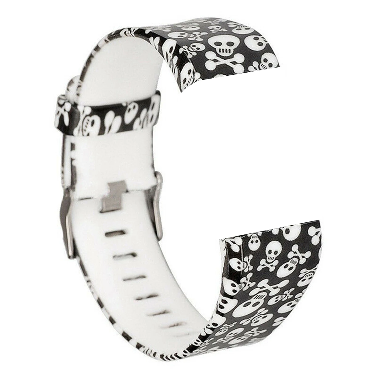 Floral Silicone Strap for Fitbit Charge 2 Band Fitness Smart Bracelet Watches Replacement Sport Strap Bands Size L