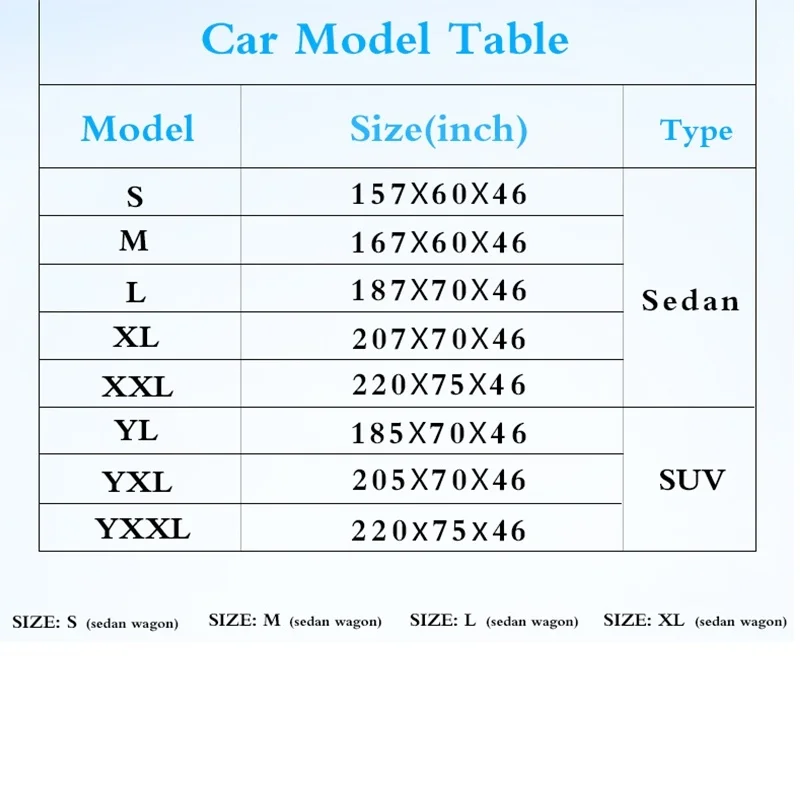 8 размеров, автомобильные Чехлы, водонепроницаемые, полное покрытие автомобиля, водонепроницаемые, ветрозащитные, пылезащитные, анти-УФ покрытие для седана/внедорожника, автомобиля