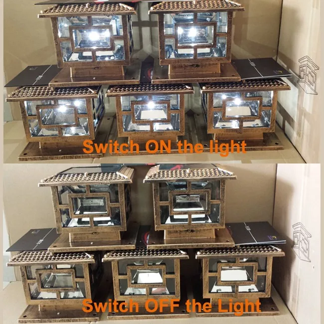 Светодиодный источник света длительное время работы светильники на столбы на солнечной батарее D25 * H22cm садовые наборы Бесплатная доставка