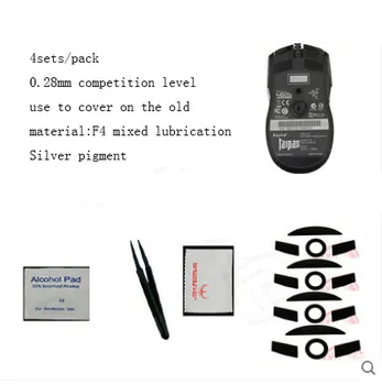 

4set/pack Original Hotline Games competition level Mouse feet for razer taipan 0.28mm gaming mousesake mousepad free shipping