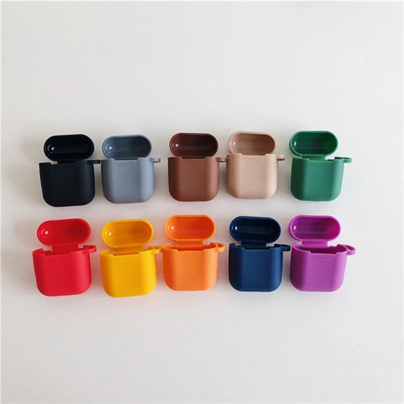 

Hot Simple Multi-Color for Apple Airpods Cover Bluetooth Wireless Scrub Silicone Case Drop-proof and Lost-proof shell