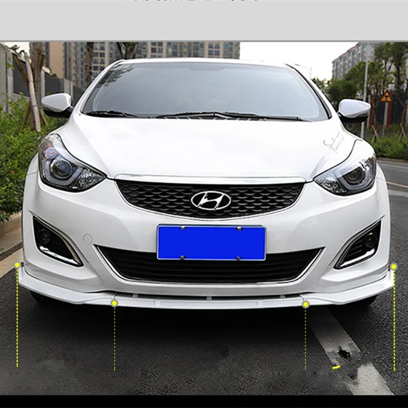 

For Hyundai Elantra fronet spoiler ABS front Bumper Diffuser Bumpers Protector For Hyundai Elantra Body kit bumper front lip
