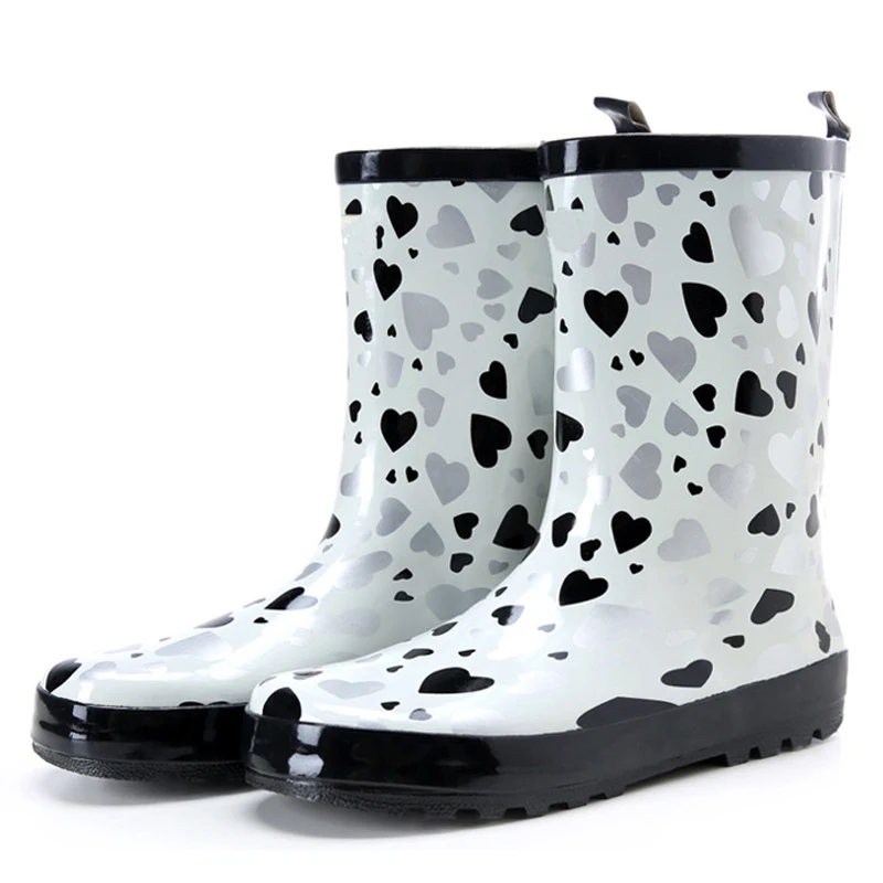 Tube In Rubber Rain Boot Women Rain Boots New Flat-Sen In Spring And Summer Women'S Water Shoes Boots Fashion Waterproof