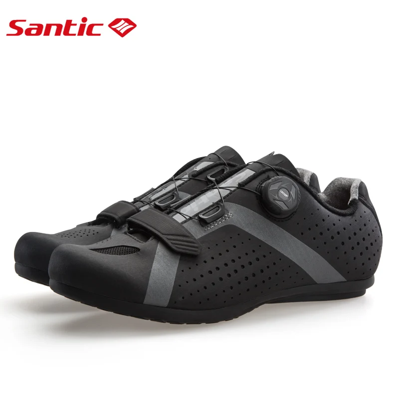 Santic/Мужская обувь для велоспорта; Светоотражающая обувь для горного велосипеда; дышащая обувь; мужская резиновая подошва; европейские размеры 39-45; MS18006 - Цвет: MS18006H