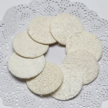 50 шт. 5,5 см натуральный круглый люфа для снятия макияжа лица дисковые подушки щетка для чистки лица Уход за ребенком