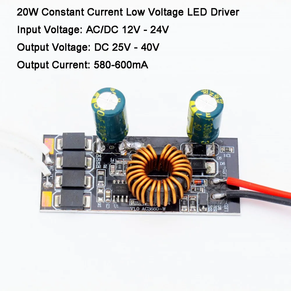 Jiaderui 10pcs Input AC / DC 12V 24V to DC 12W 15W 18W 20W LED Driver Adapter for LED Car Lighting Boat Light Solar Lamp-in Lighting Transformers from ...