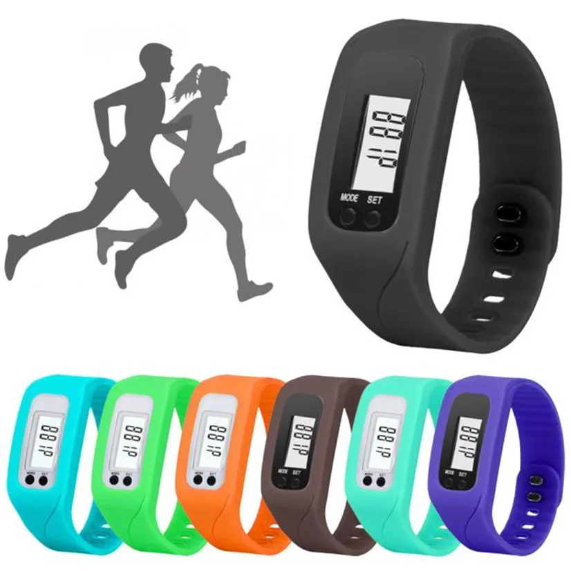 

Fish SunDay Digital LCD Pedometer Run Step Walking Distance Calorie Counter Watch Bracelet Levert Dropship Dec10