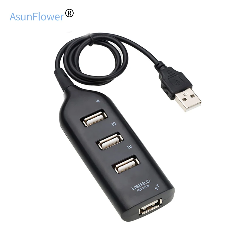 

For Huawei Laptop Mini USB 2.0 Hi-Speed 4 Port USB Hub Splitter Hub Adapter For PC Computer For Portable Hard Drives Convenience