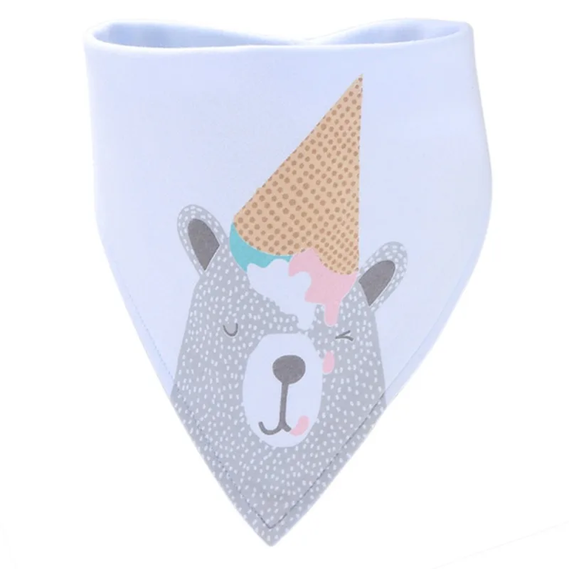 Cotton Bandana Bibs Infant Feeding Smock Baby Burp Cloths Cartoon Saliva Towel Baby Food Accessory Soft Baby Stuff