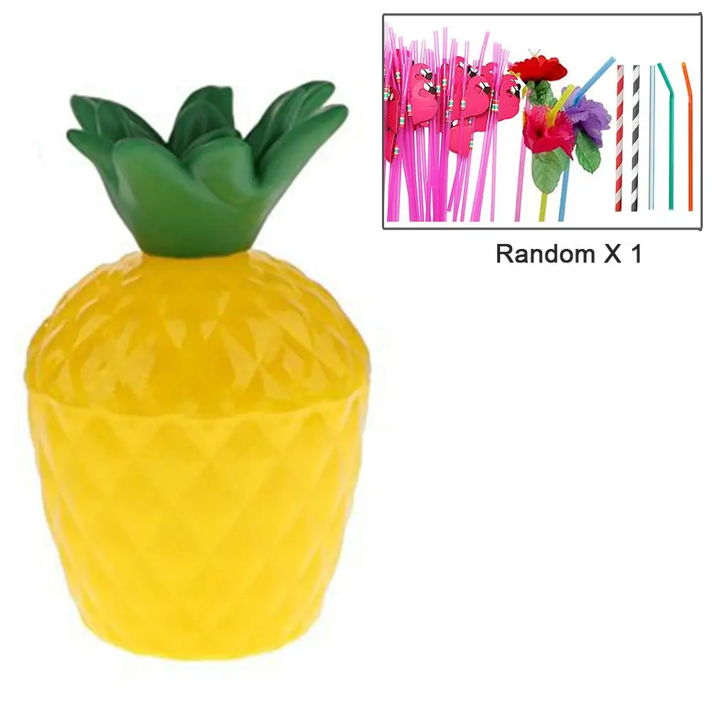 

Hawaiian Party Coconut Cup Pineapple Cup Photographing Props With Straws (Straw Style Is Random) Add The Celebrations Atmosphere