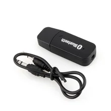 Black Color USB Wireless Bluetooth 3.5mm Music Audio Car Handsfree Receiver Adapter for phone for android A24