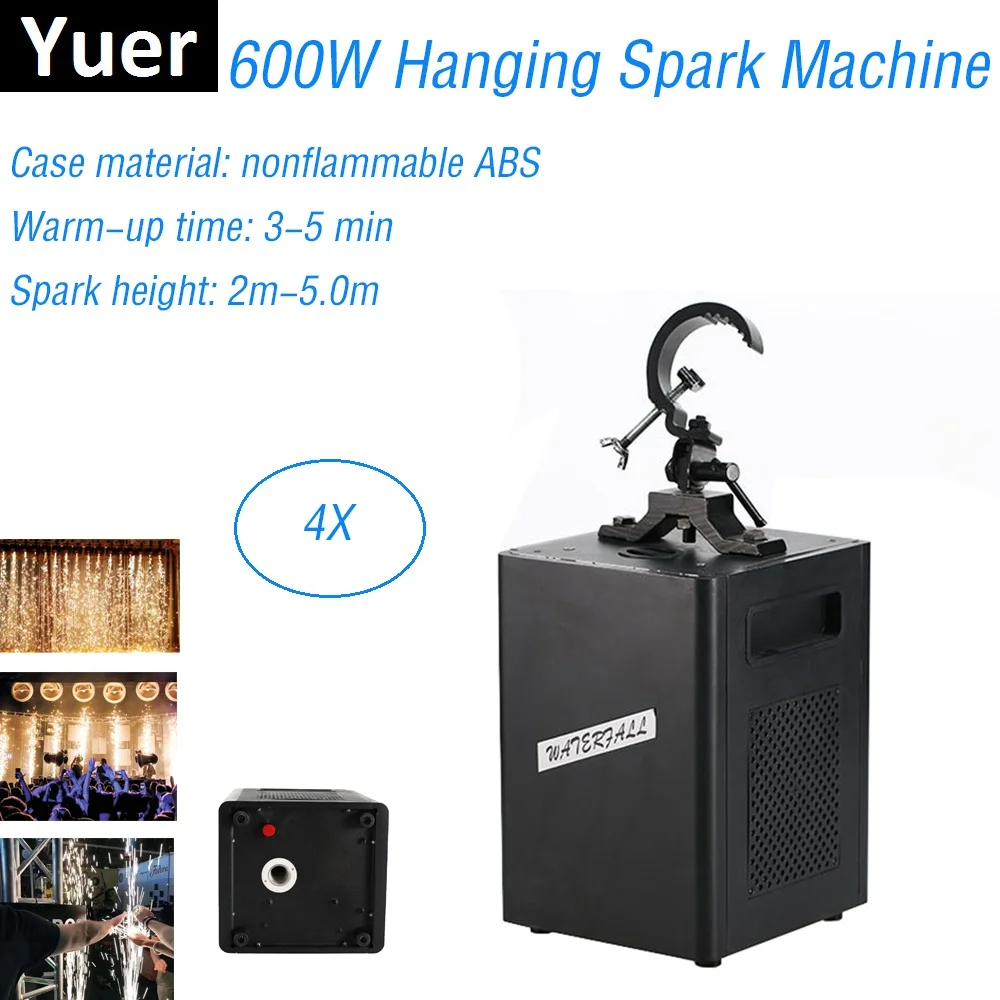 

600W Cold Spark Firework Machine DMX Control Fountain Fireworks Wedding Machine Professional Sparkles Wedding Light Disco Party