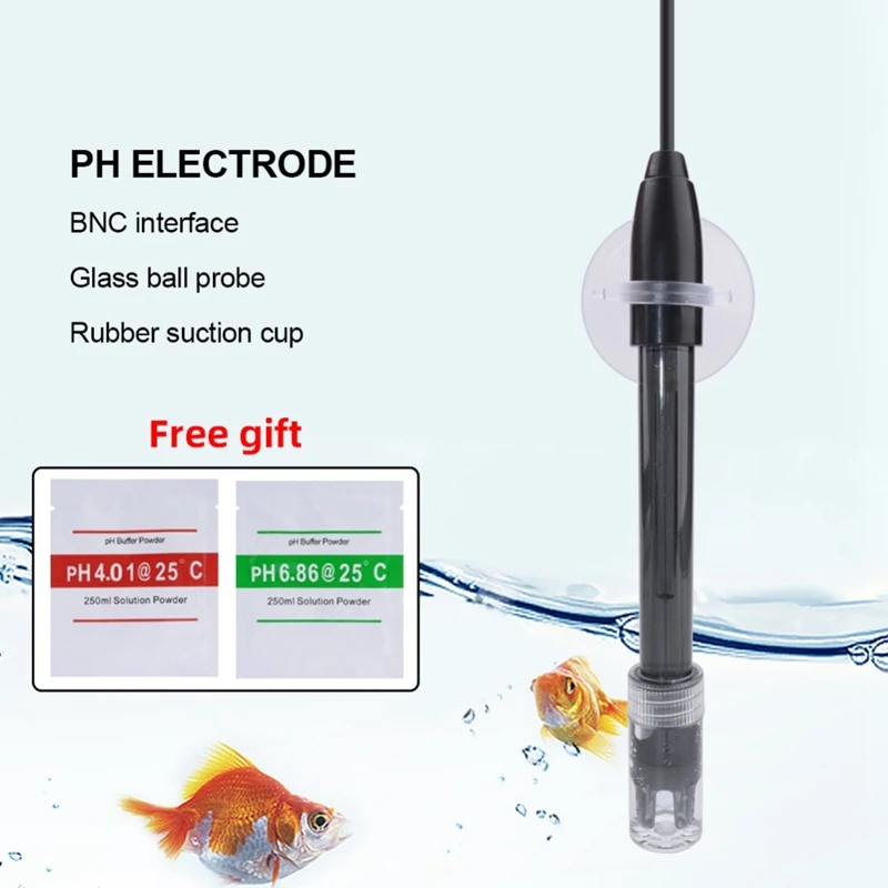 1Pcs Ph-201 Black Laboratory Electrode Electrode Sensor Connector Probe Ph Composite Electrode