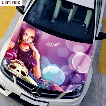 

LEFT SIDE Car Stickers and Decals One Piece Decal Styling Decor Carbon Vinyl Engine Cover DIY Camouflage Protective Film
