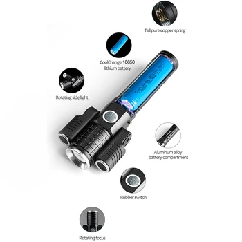 

Bicycle Lights Mtb Bike Front Light 3 Led Adjust Flashlight Usb Charge Cycling Lamp