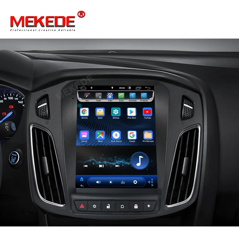 Top MEKEDE 10.1 inch DSP Android 9.0 Touchscreen Car Radio ForFord Focus  2011 2012 2013 2014 2015 2Din Head Unit Multimedia Player 5