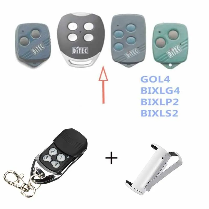 

2pcs FOR DITEC GOL4,BIXLP2,BIXLS2,BIXLG4 Rolling code 433mhz replacement remote control free shipping