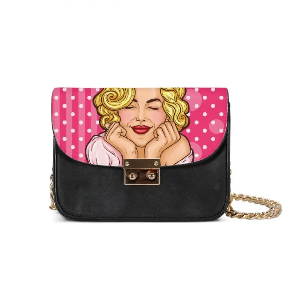 

Customized Printing Women Chain Messenger Bag Cute Mini Girls Party Money Purse Sling Shoulder Bag Small Designer Travel Handbag