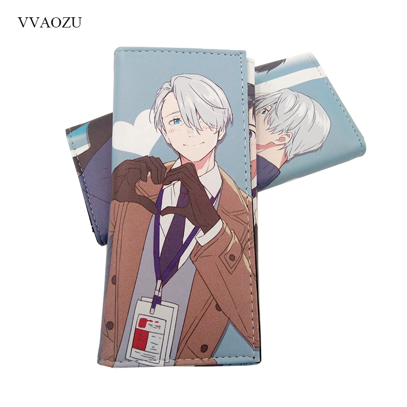 Длинный кошелек с аниме Yuri On Ice COS стильный Victor Nikiforov из искусственной кожи