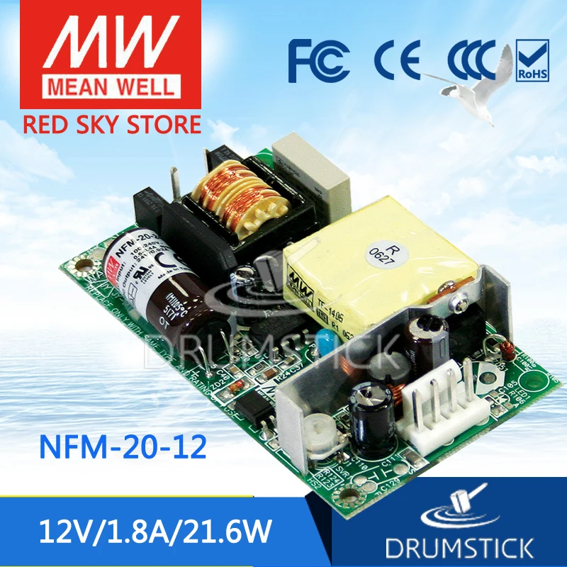 

MEAN WELL NFM-20-12 2V 1.8A meanwell NFM-20 12V 21.6W Switching Power Supply
