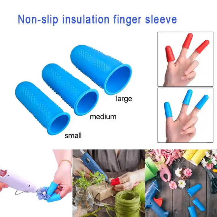 Silicone Fingers Cover Cap Fingertip Protector Anti-skid Heat Resistant For Kitchen Barbecue-Drop