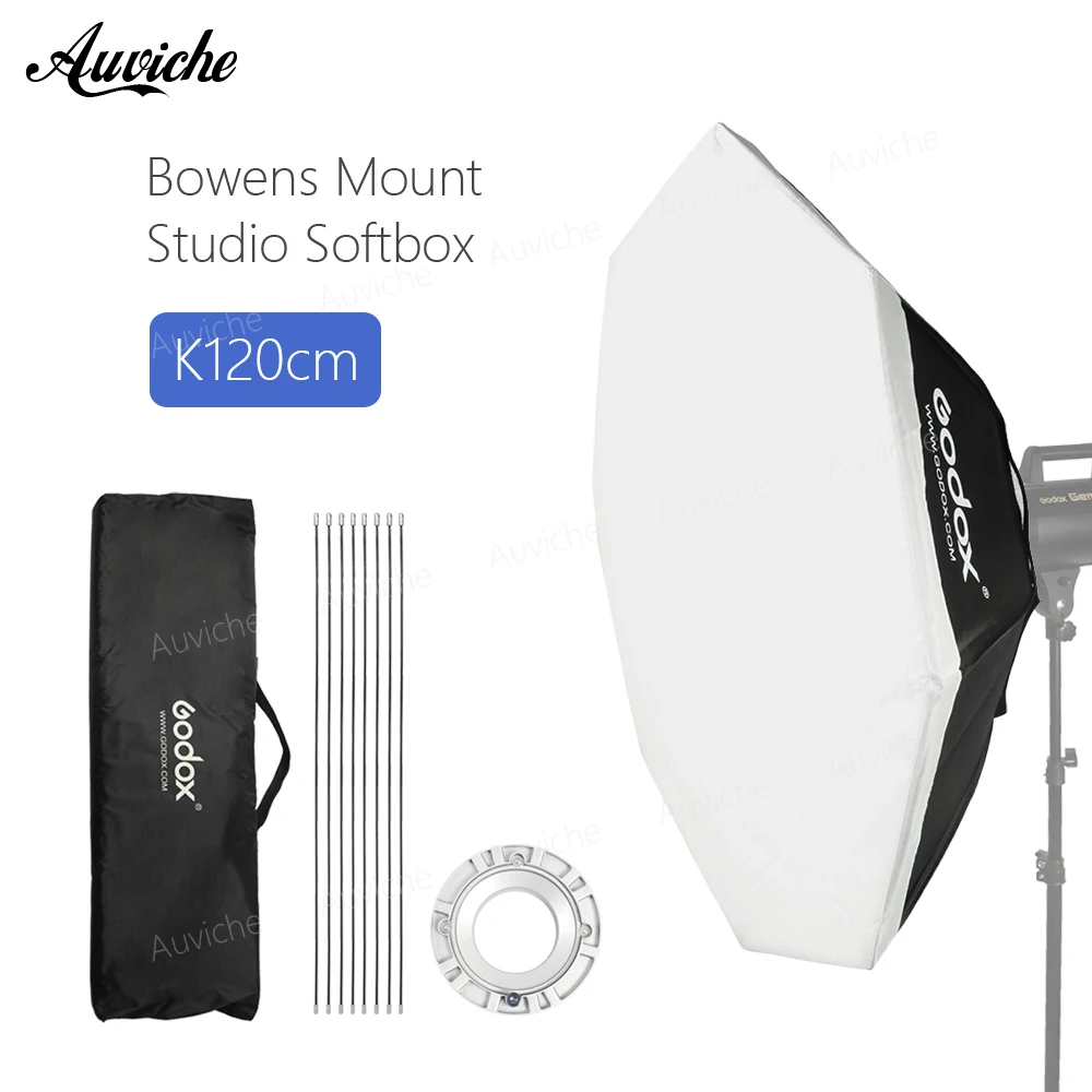 

GODOX 120cm Bowens Mount Octagon softbox Studio flash Bowens Mount softbox for Bowens Mount Studio flash Outdoor flash