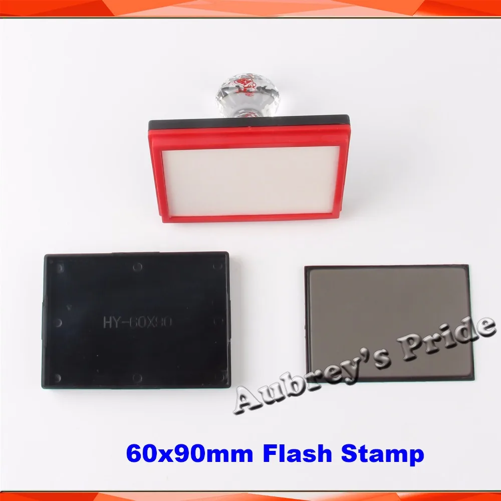 

Rectangle 60x90mm Stamp Shell Holder +4mm Rubber Pad+ Sponge Mat Photosensitive Portrait Flash Selfinking Stamping Making Seal