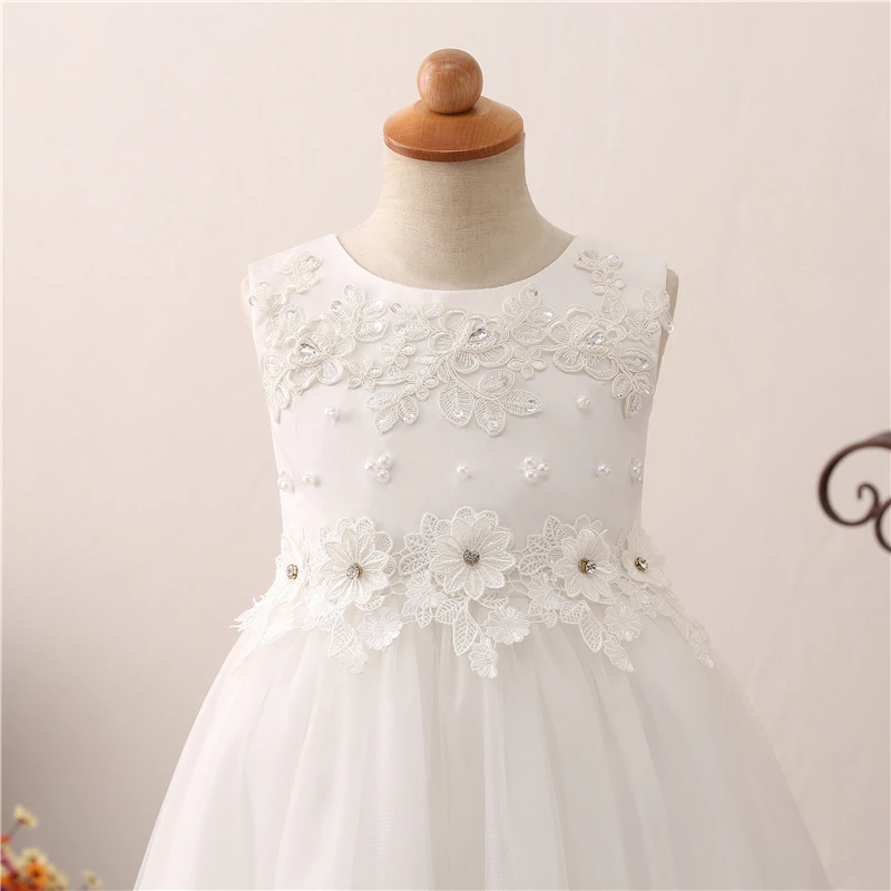 Платья с цветочным узором для девочек 2018 Robe Mariage Enfant фатиновое платье аппликацией