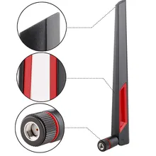 2,4G 5G 5.8Gh армированным пластиком SMA Мужской WLAN wifi маршрутизатор антенн бустер 12/18dbi Универсальный антенны двухдиапазонный усилитель WI-FI антенна