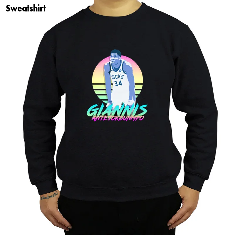 

Giannis Antetokounmpo Retro Futuristic Aesthetic Men's hoodies new brand cotton autumn fashion top sbz1125