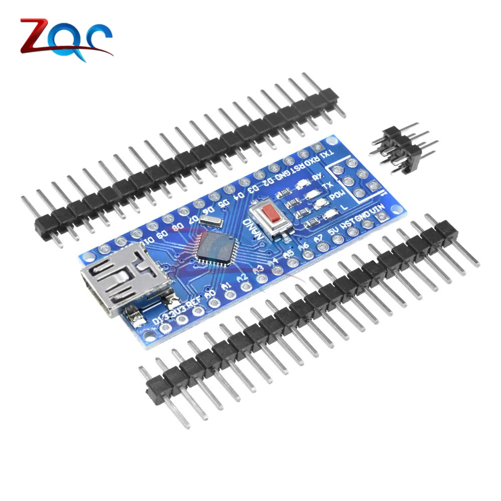 Плата контроллера Mini USB CH340 Nano 3 0 ATmega328P плата совместимая с Arduino USB-драйвер V3.0