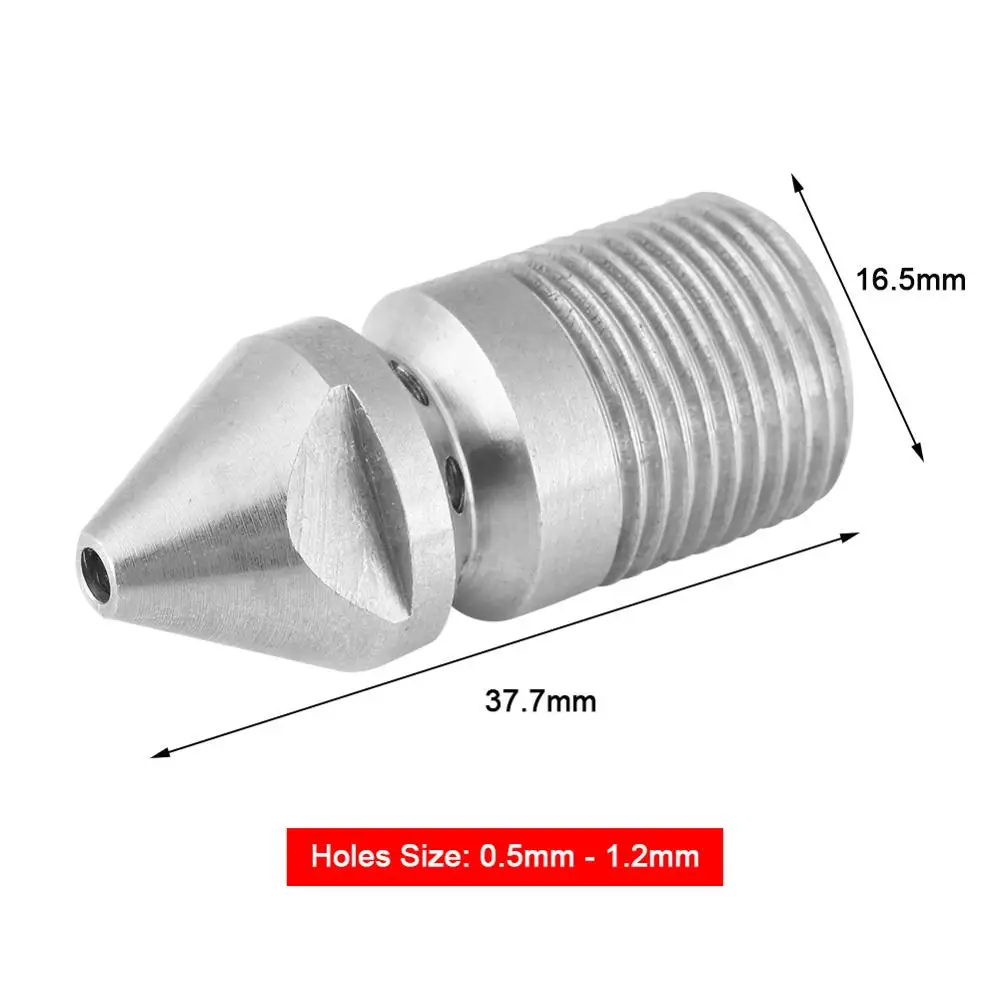 Walфронтальная труба для очистки канализационных труб сопло из нержавеющей стали давление канализационной струи сопло Мужская Резьбовая шайба струйная головка распылитель инструмент