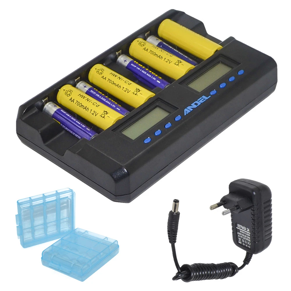 8 Slot Battery Charger for AA AAA NI-MH NI-CD Rechargeable Battery With US Plug 
