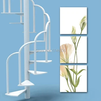 

Big 3pcs home wall decor abstract white flowers Wall Art picture for living room bedroom wall decor print Painting Canvas art