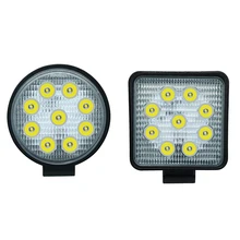 27W LED Work Light Round Square Working Lights for Driving Car SUV Motorcycle 4X4 Tractor Boat Offroad Fog Lamp Worklight 12V24V
