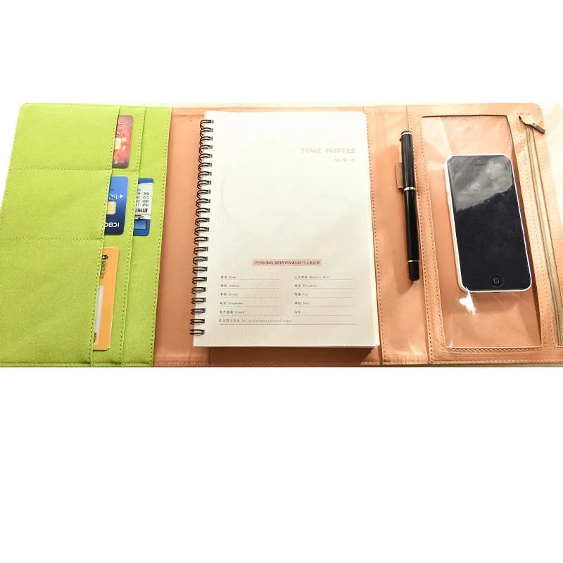Replaceable A5 Spiral Business Office Notebook Notepad Meeting Diary Journal Gift Loose-leaf Spiral Bound Multifunction