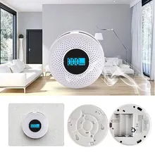 Высокая надежность CO детектор дыма живой голосовой Дисплей Сигнализация Угарный датчик утечки жидкокристаллический смарт-дисплей