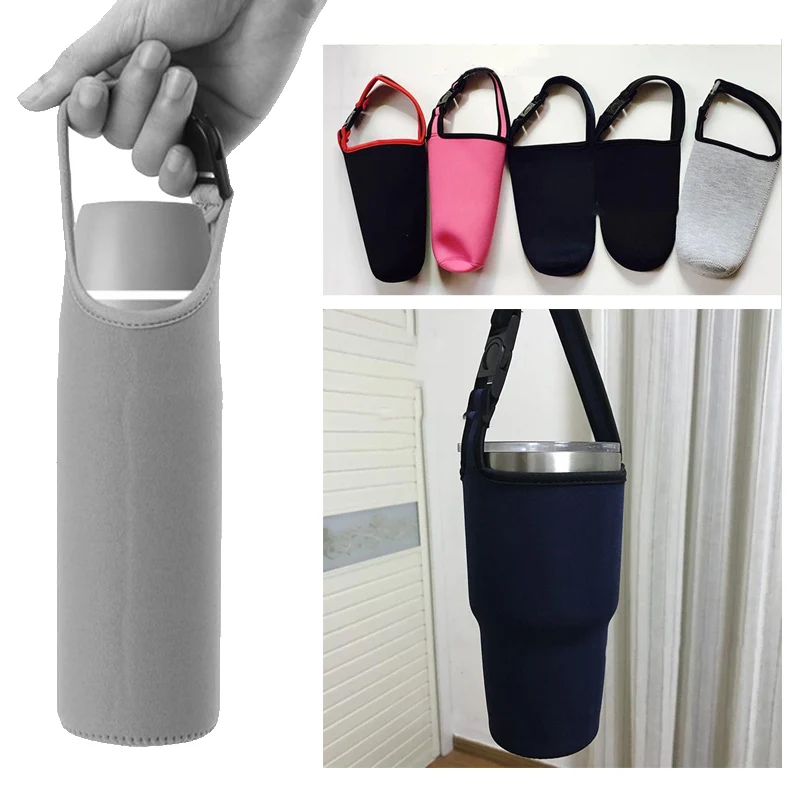 Water Bottle Cover Protable Water Bottle Cup Drink Cooler Carrier Cover Case Random Color Drop