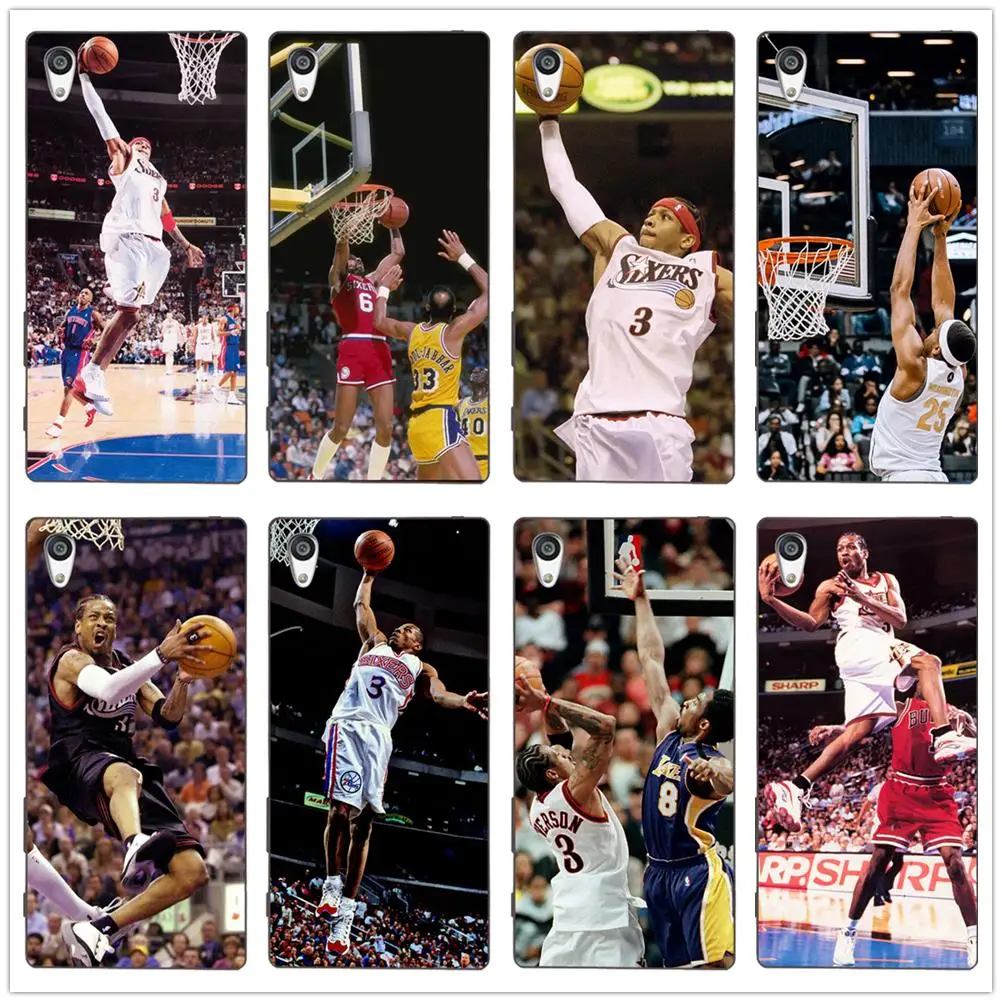 basketball star Allen Iverson Dunk Silicone TPU soft case Cover For Sony Xperia Z Z1 Z2 Z3 Z4 Z5 compact Premium shell Coque