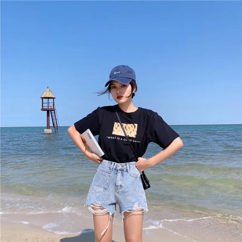 S-xl джинсовые шорты с высокой талией, джинсы для женщин, летние женские свободные повседневные рваные шорты с карманами a line, горячие шорты для женщин s(Z6298
