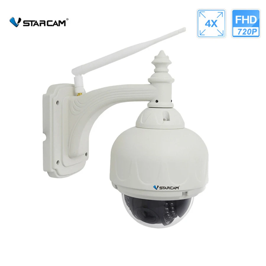 

VStarcam Wireless PTZ Dome IP Camera Outdoor 720P HD 4X Zoom CCTV Security Video Network Surveillance IP Camera Wifi