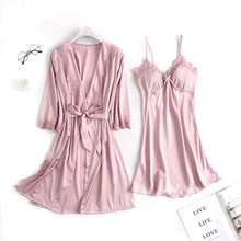 SILKBEUTY/женская пижама летнее пикантное платье для сна Женская кружевная Пижама без рукавов с принтом из двух предметов домашний комплект