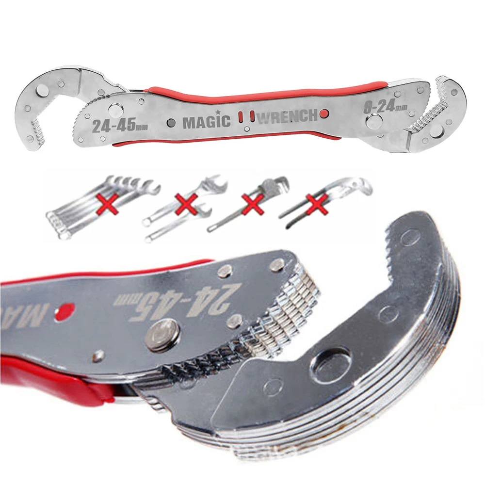 

Adjustable Magic Wrench Multi-function Tool Pipe Torque Spanner Super Key Universal Wrench 9 to 45 mm Plumbing Repair Tool
